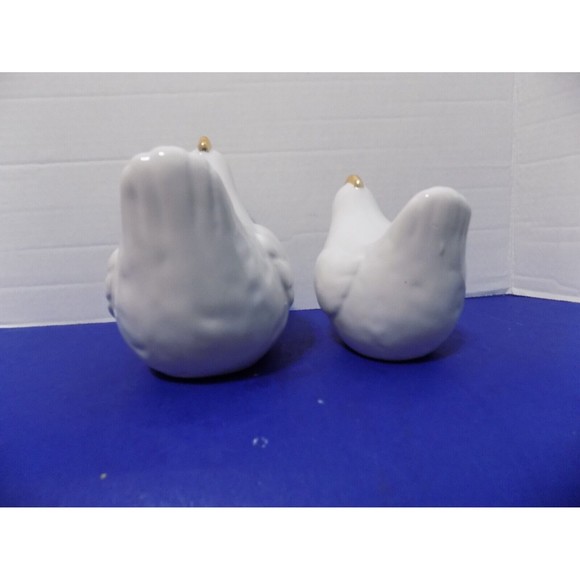 NEW Ceramic Hen Chickens Chicks Rustic Home Animal Farm House Decor  Set of 2 - Picture 3 of 7